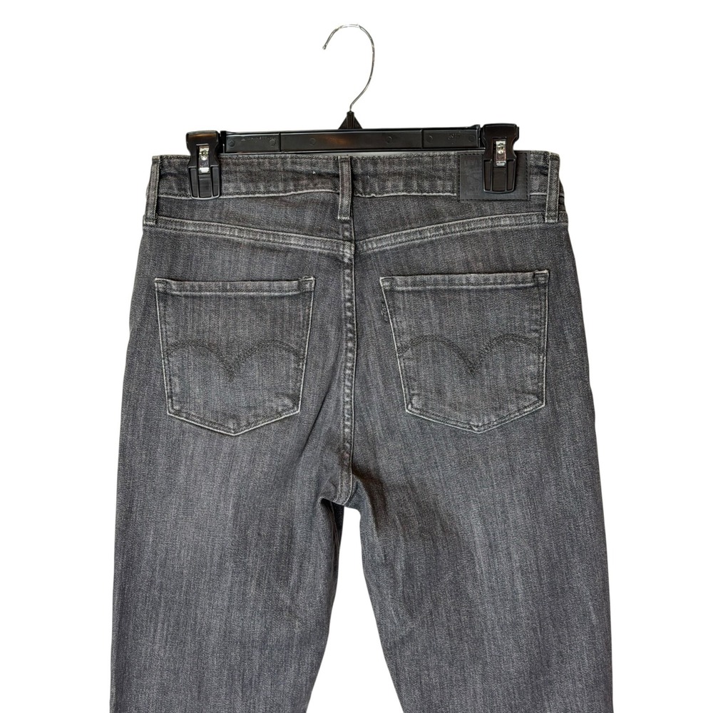 Levi's 721 High Rise Skinny Jeans Women 28 Washed Black Distressed Streetwear - Picture 5 of 10